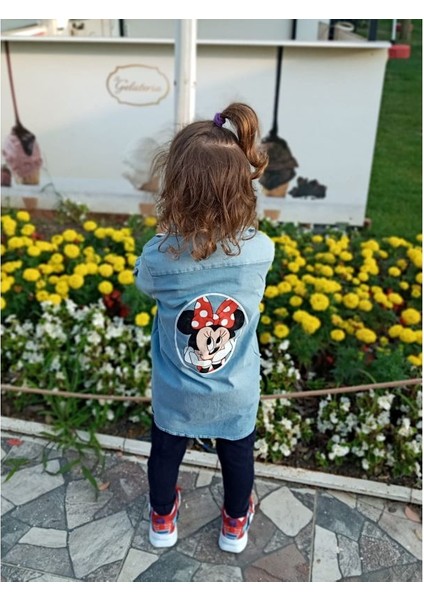 Anne Kız Mınnıe Baskılı Tunik Kot Gömlek fiyatları