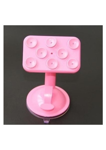 8 Vantuzlu Araç Içi Telefon Tutucu -Pembe Casper Vıa V6 Uyumlu