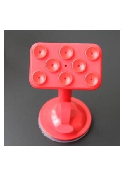 8 Vantuzlu Araç Içi Telefon Tutucu -Kırmızı Motorola V70 Uyumlu