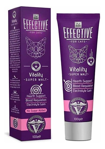 Effective Vitality Malt Katkılı Kalp Sağlığı Kedi Macunu 100 gr