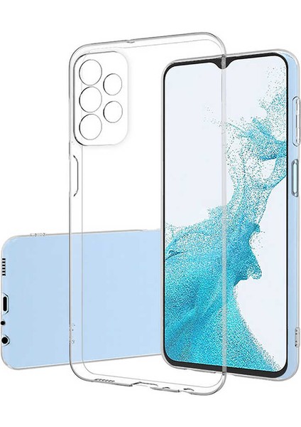 Galaxy A23 Kılıf Ince ve Esnek Şeffaf Süper Silikon