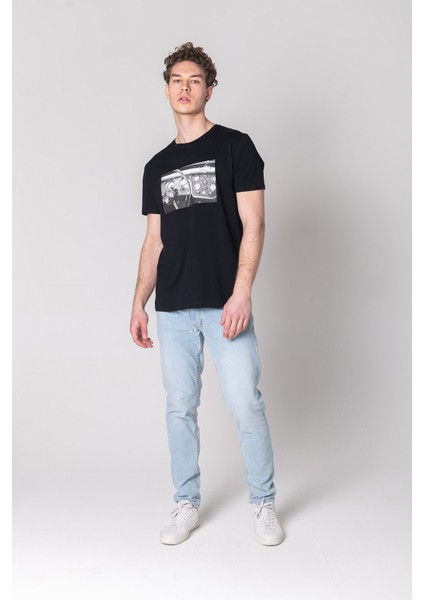 Baskılı Regular Fit Bisiklet Yaka % 100 Pamuk Cool T Shirt Erkek T Shirt JFTCOOL10 modelleri