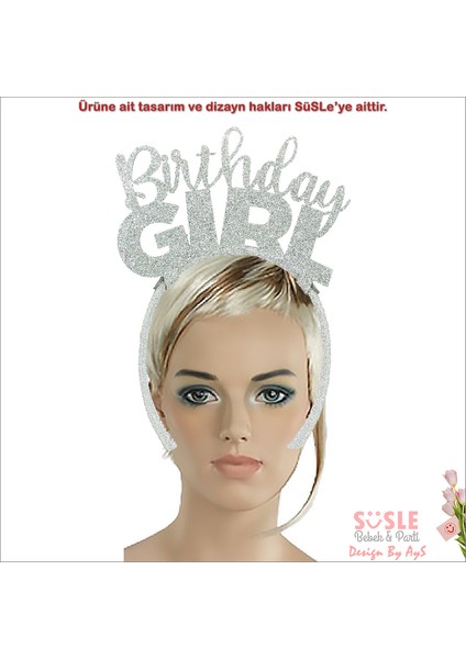 Birthday Girl Taç - Gümüş modelleri