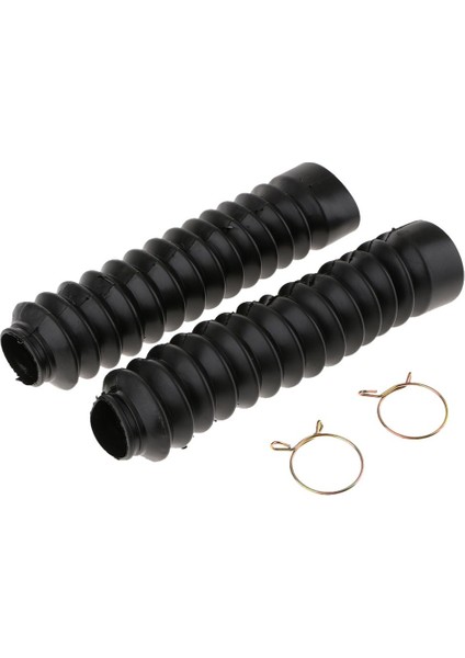 Motosiklet Kauçuk Ön Çatal Gaiters Toz Kapak Çizmeler 205X42X30MM Siyah (Yurt Dışından) indirimleri