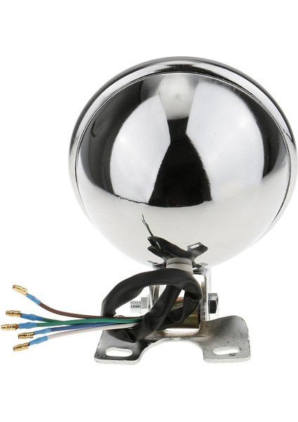 DC12V Motosiklet Sarı Kafa Işık Lambası Harley Bobber Chopper Touring Için - Beyaz ve Gümüş 12.5 cm x 8.5 cm (Yurt Dışından)