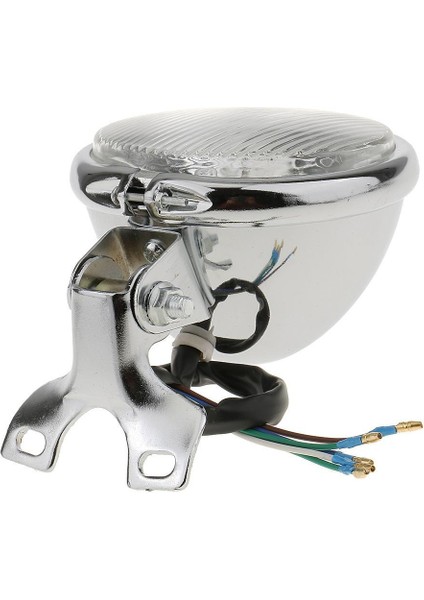 DC12V Motosiklet Sarı Kafa Işık Lambası Harley Bobber Chopper Touring Için - Beyaz ve Gümüş 12.5 cm x 8.5 cm (Yurt Dışından)
