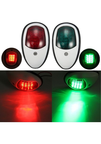 Çift Beyaz Deniz Tekne Yat Işık 12 V LED Yay Gezinti Işıkları Kırmızı Yeşil (Yurt Dışından) fiyatları