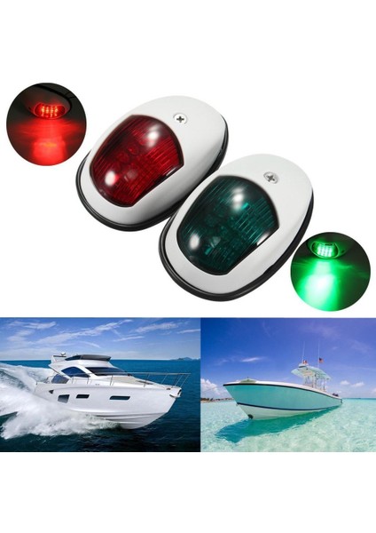 Çift Beyaz Deniz Tekne Yat Işık 12 V LED Yay Gezinti Işıkları Kırmızı Yeşil (Yurt Dışından) modelleri