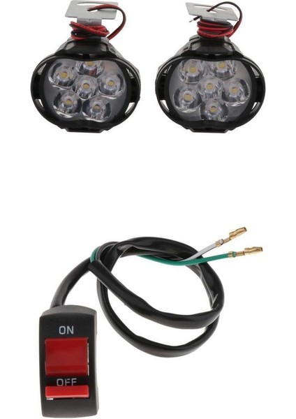 2 Paket Dc 9 V-85 V Beyaz 6000 K 6 LED Motosiklet Far Drl Lambası (Yurt Dışından)