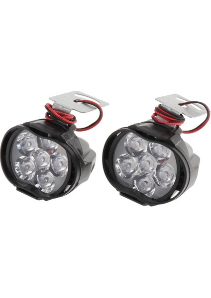 2 Paket Dc 9 V-85 V Beyaz 6000 K 6 LED Motosiklet Far Drl Lambası (Yurt Dışından)