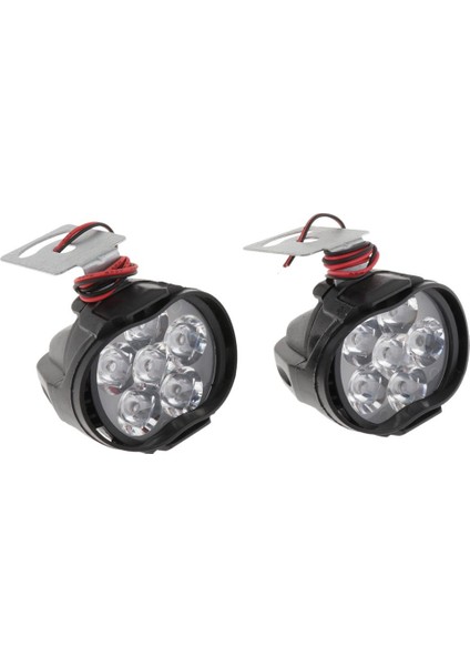 2 Paket Dc 9 V-85 V Beyaz 6000 K 6 LED Motosiklet Far Drl Lambası (Yurt Dışından)