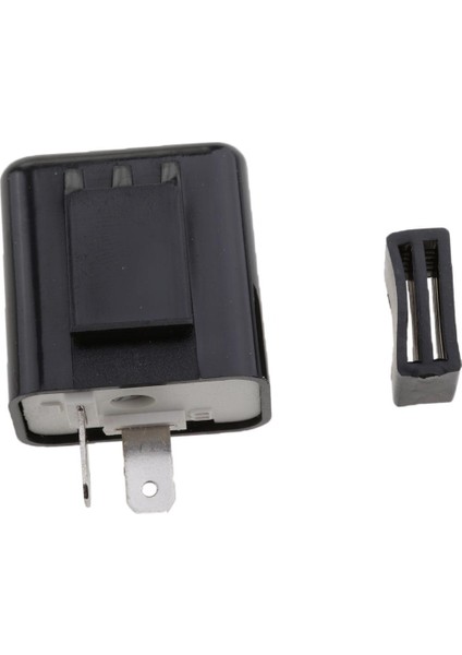 2 Pin Hız Ayarlanabilir LED Göstergesi Flaşör Röle Flaş Motosiklet Siyah (Yurt Dışından)