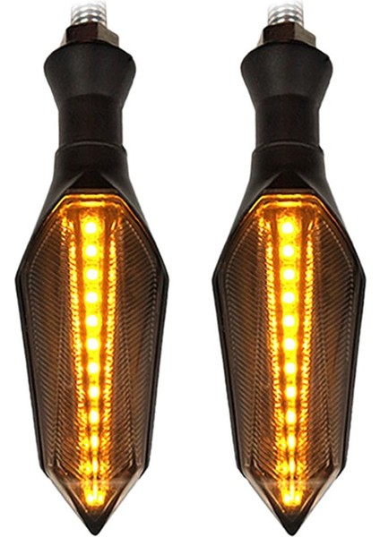 2x Motosiklet Akan LED Dönüş Sinyal Göstergesi Işık Uyarı Lambası Evrensel (Yurt Dışından) modelleri