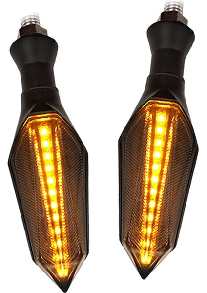 2x Motosiklet Akan LED Dönüş Sinyal Göstergesi Işık Uyarı Lambası Evrensel (Yurt Dışından) fırsatları