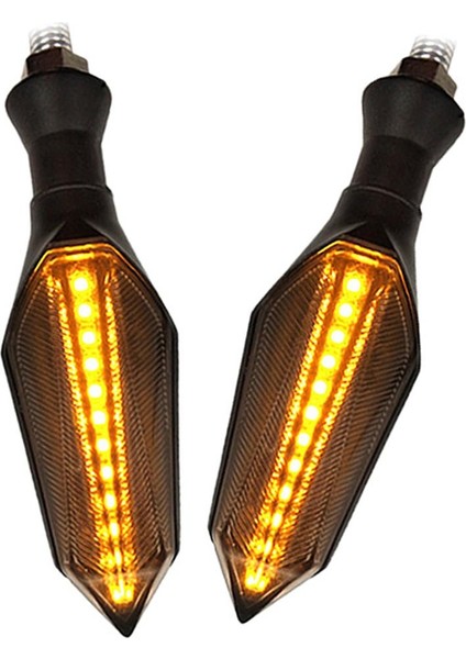 2x Motosiklet Akan LED Dönüş Sinyal Göstergesi Işık Uyarı Lambası Evrensel (Yurt Dışından) indirimleri