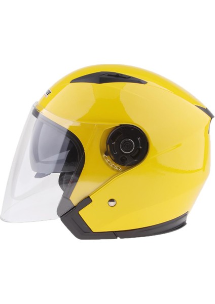 Açık Yüz 3/4 Nokta Motosiklet Kask - Boyut ve Renk Sarı Xl Seçin (Yurt Dışından)
