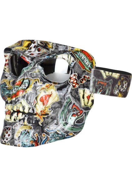 Motosiklet Gözlükleri Atv Adam Komik Binicilik - Gri+Krom Gözlük (Yurt Dışından)