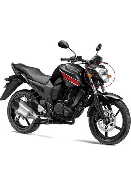 Abs Motosiklet Far Montajı Yamaha FZ16 YS150 FZER150 () Siyah (Yurt Dışından)