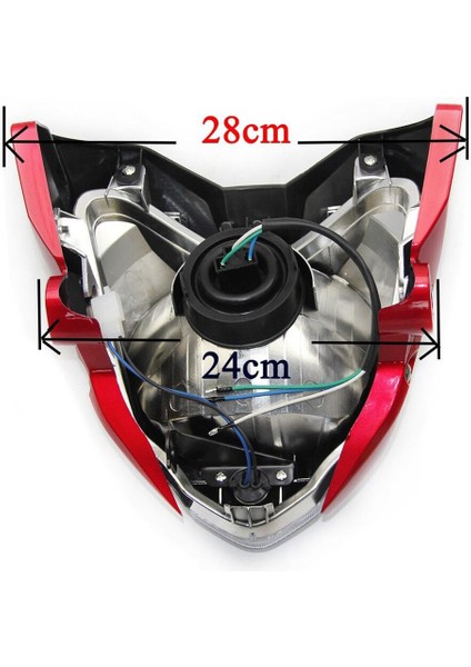 Abs Motosiklet Far Montajı Yamaha FZ16 YS150 FZER150 () Siyah (Yurt Dışından)