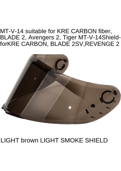 Yedek Motosiklet Kask Visor Ayna Anti-Sis Mt-V-14 Hafif Çay Için Hazır (Yurt Dışından)