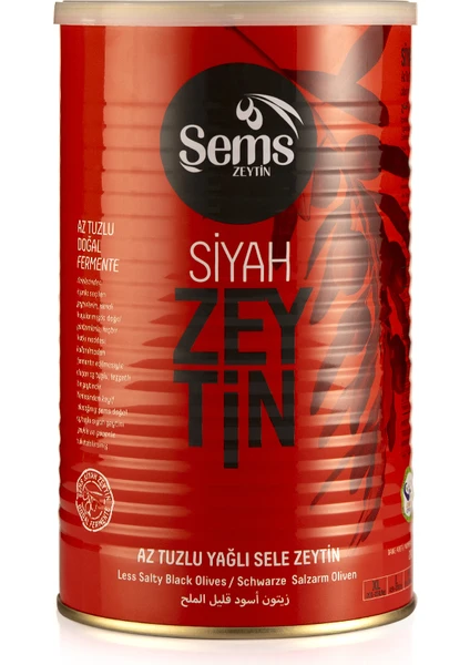 Ahsaf Şems Yağlı Siyah Sele Zeytin 900 Gr 291-320 Kalibre