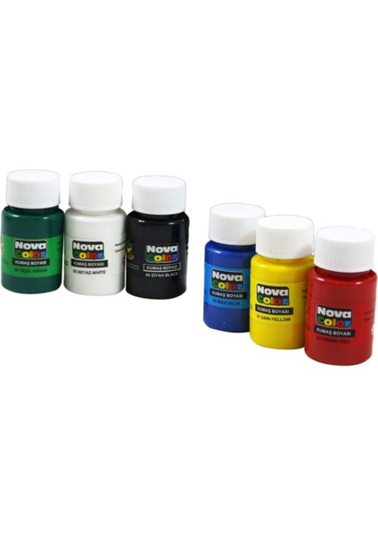Kumaş Boyası 6 Renk x 30 ml Set fiyatları