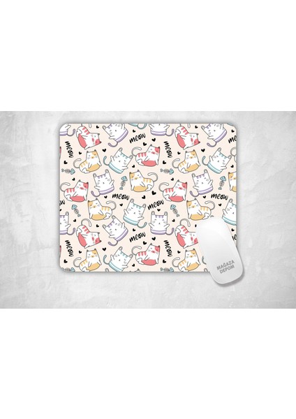 Minik Kediler Meow - Kare Baskılı Mouse Pad fiyatları