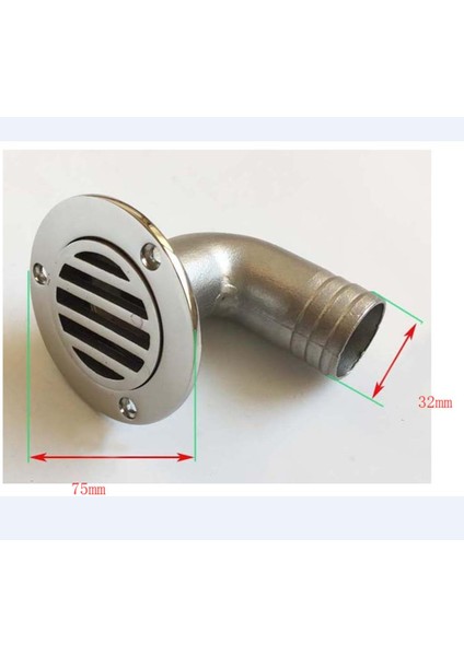 316 Paslanmaz Çelik Tekne Deniz Güvertesi Drenaj Scupper Tube 90 ° Bend (Yurt Dışından) modelleri