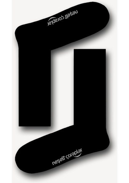 Düz Siyah Erkek Atletik Çorap