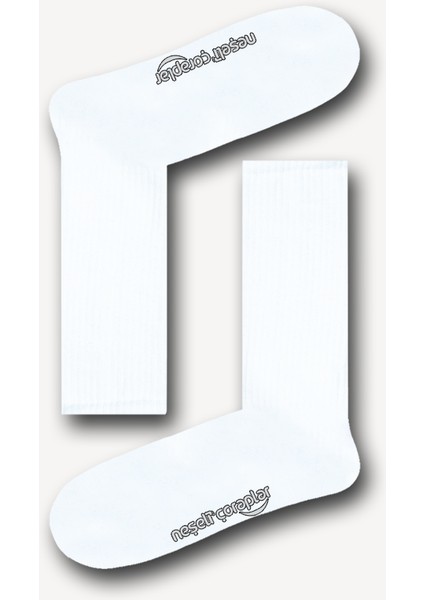 Beyaz Atletik Erkek Çorap