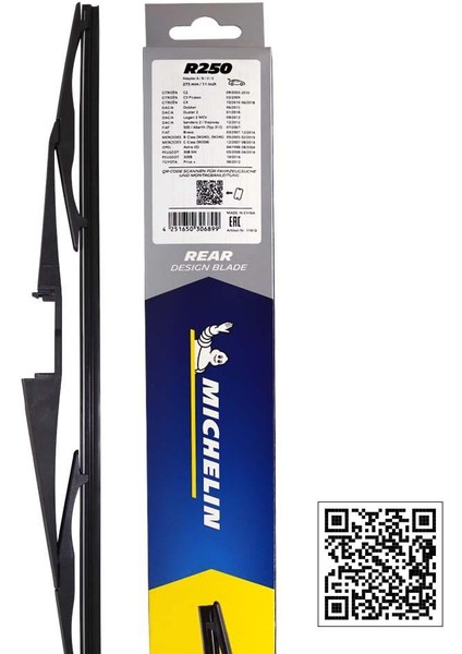 Rainforce™ MCR250 25CM 1 Adet Universal Telli Hibrit Arka Silecek