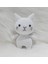 Beyaz Miniş Pisi Uyku Arkadaşı Amigurumi Oyuncak 2