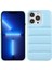 Down Coat Serisi Düşme Önleyici Pu Deri Kaplı Pc Cep Telefonu Arka Kılıf Koruyucu Kılıf iPhone 13 Pro 6.1 Inç - Bebe Mavisi (Yurt Dışından) 1