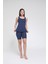 Kadın Düz Renk Askılı Taytlı Tankini S9003-04 1