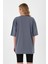 Kadın Oversize Basic T-Shirt - Füme 2