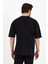 Erkek Oversize Basic T-Shirt - Siyah 4