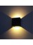 1 Adet LED Duvar Lambası 6 W Alüminyum AC85-265 V Duvara Monte Duvar Lambası (Siyah Sıcak Işık) (Yurt Dışından) 1