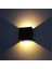 1 Adet LED Duvar Lambası 6 W Alüminyum AC85-265 V Duvara Monte Duvar Lambası (Siyah Sıcak Işık) (Yurt Dışından) 3