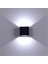 1 Adet LED Duvar Lambası 6 W Alüminyum AC85-265 V Duvara Monte Duvar Lambası (Siyah Sıcak Işık) (Yurt Dışından) 4