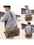 Erkekler İçin Pratik Iş Haberci Çanta Öğrenci Tuval Crossbody Omuz Paketi Retro Katı Rahat Ofis Seyahat Çantası (Kahve) (Yurt Dışından) 2