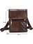 Hakiki Deri Erkek Messenger Çanta Küçük Omuz Çanta Erkekler Evrak Çantası Flap Crossbody Çanta Erkekler Çantalar Çantalar (Kahverengi) (Yurt Dışından) 2