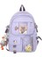 Kız Öğrenci Şeffaf Sırt Çantası Kore Lisesi Öğrenci Okul Çantası (Mor) (Yurt Dışından) 1