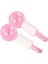 Yüz Buz Topu Masaj Aracı Buz Rulo Küre Yatıştırıcı Kızarıklık 2 Adet (Pembe) 1