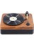 Hoparlör Subwoofer Kablosuz Ev Şarj Edilebilir Kayıt Çalar Retro Retro | Taşınabilir Hoparlörler (Kahverengi + Siyah)(Yurt Dışından) 1