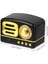 Retro Bluetooth Kablosuz Mini Taşınabilir Hoparlör Stereo Surround Subwoofer Destek Tf Kart Fm USB Aux Andrıod / iPhone | Taşınabilir Hoparlörler (Siyah)(Yurt Dışından) 3