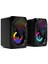 USB Kablolu Bilgisayar Hoparlörler Bas Stereo Subwoofer Renkli LED Işık Dizüstü Smartphones Mp3 | Subwoofer (Siyah)(Yurt Dışından) 1