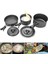Açık Kamp Tencere Kiti Piknik Seyahat Barbekü Yapışmazlık Tencere Fry Pan Kaşık Sofra Araçları 2 3 Kişilik Sofra Takımları | Açık Hava Tabloları 3