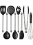 Isıya Dayanıklı Bpa Ücretsiz Silikon Mutfak Eşyaları Set Silikon ve Paslanmaz Çelik Kolu Spatula Mutfak Aletleri | Pişirme Aracı Setleri 1