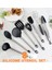 Isıya Dayanıklı Bpa Ücretsiz Silikon Mutfak Eşyaları Set Silikon ve Paslanmaz Çelik Kolu Spatula Mutfak Aletleri | Pişirme Aracı Setleri 4