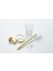 Falangshi Banyo Aksesuarları Robe Hooks Havlu Yüzük Tuvalet Fırçası Tutucu Sabunluk Banyo Donanım Seti Altın Fırçalanmış WB8834 | Banyo Donanım Setleri(Yurt Dışından) 1